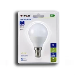 V-TAC VT-110 LAMPADINA LED E14 4W MINIGLOBO P45 - SKU 7369 / 7370 / 7371 