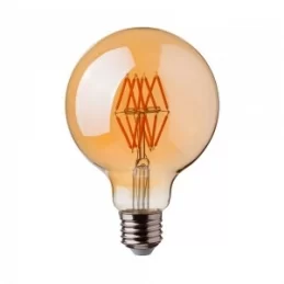 V-TAC VT-2019 LAMPADINA LED E27 8W GLOBO G95 FILAMENTO AMBRATA - SKU 7145 