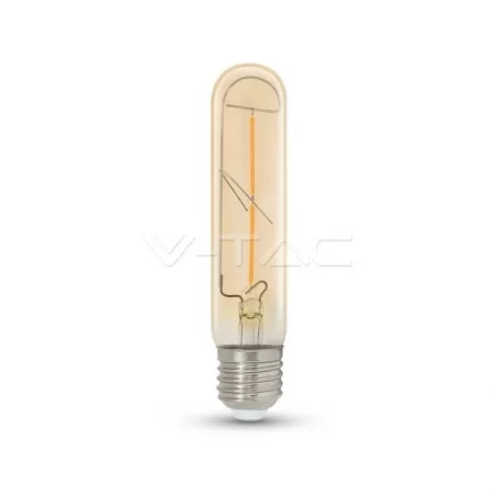 V-TAC VT-2052 LAMPADINA LED E27 2W TUBOLARE 2 FILAMENTI AMBRATA - SKU 7252