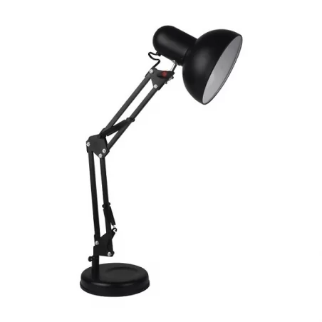 V-TAC VT-7512 LAMPADA DA TAVOLO ORIENTABILE CON PORTALAMPADA PER LAMPADINE E27 COLORE NERO - SKU 40341