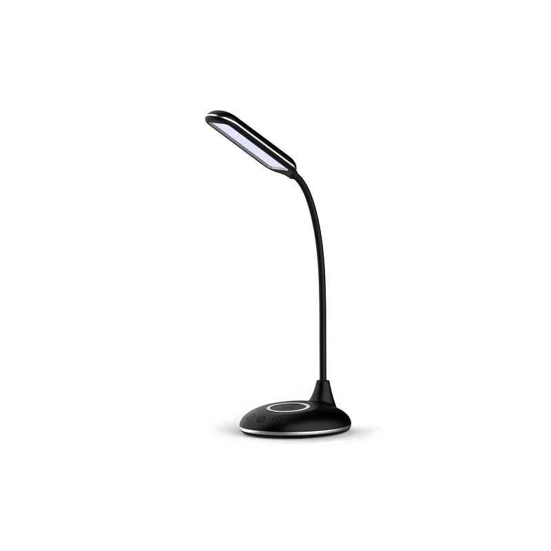 V-TAC VT-7705 LAMPADA DA TAVOLO LED 4W MULTIFUNZIONE CON STAZIONE DI RICARICA WIRELESS COLORE NERO - SKU 8604 