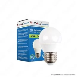 V-TAC VT-1830 LAMPADINA LED E27 4W MINIGLOBO G45 - SKU 4160 / 4162 / 4207 