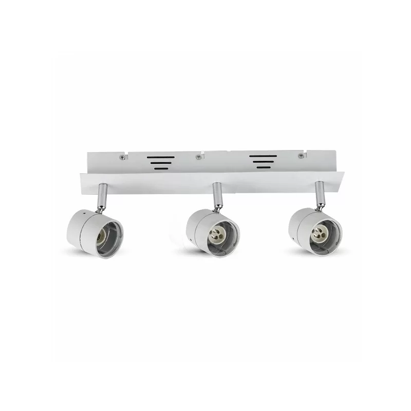 V-TAC VT-790 PORTAFARETTO DA INCASSO TRACK LIGHT ORIENTABILE PER 3 LAMPADINE GU10 - SKU 3619 