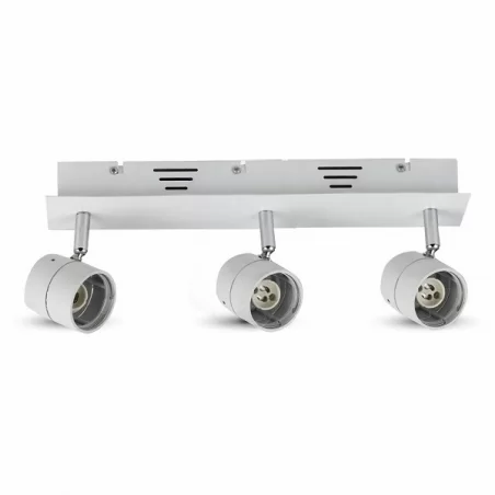 V-TAC VT-790 PORTAFARETTO DA INCASSO TRACK LIGHT ORIENTABILE PER 3 LAMPADINE GU10 - SKU 3619