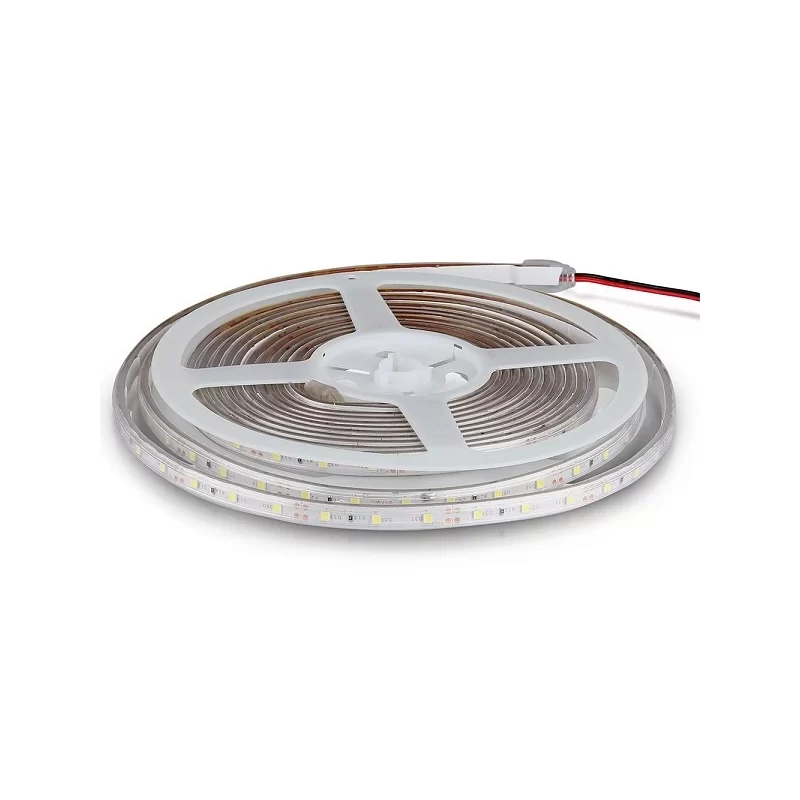 V-TAC VT-3528-60 STRISCIA LED FLESSIBILE 21W SMD MONOCOLORE 60 LED/M 12V IP65 - BOBINA DA 5 METRI - SKU 212032 / 212043 / 21203 