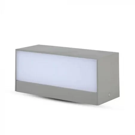 V-TAC VT-8057 LAMPADA LED DA MURO 12W WALL LIGHT IP65 CON DOPPIO LED APPLIQUE COLORE GRIGIO - SKU 218242 / 218243 / 218244