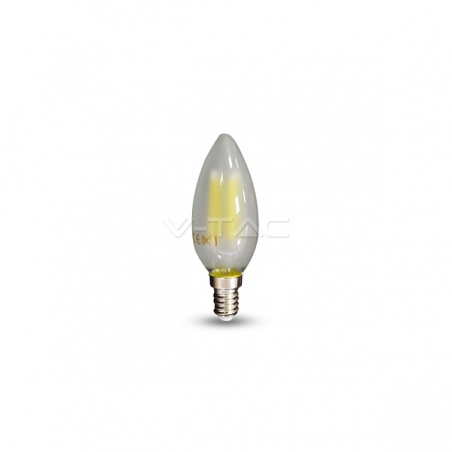 V-TAC VT-1936 LAMPADINA LED E14 4W CANDELA FROST FILAMENTO - SKU 4474 / 4475 / 4476