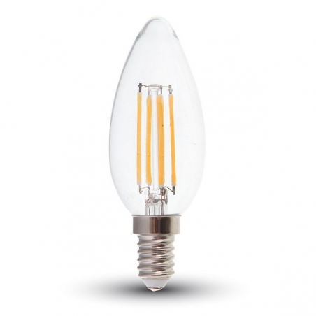 V-TAC VT-1986 LAMPADINA LED E14 4W CANDELA FILAMENTO - SKU 4301 / 4413 / 4414