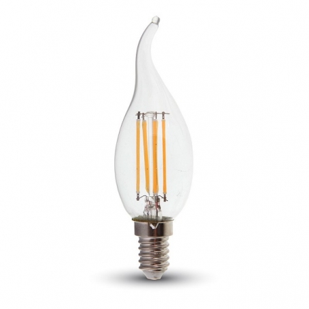 V-TAC VT-1997 LAMPADINA LED E14 4W CANDELA FIAMMA FILAMENTO - SKU 4302 / 4429 / 4430