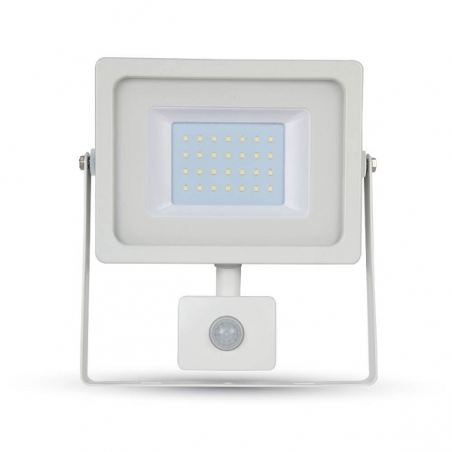 V-TAC VT-4830 PIR FARETTO LED 30W ULTRA SOTTILE SLIM CON SENSORE COLORE BIANCO - SKU 5757 / 5751 / 5752