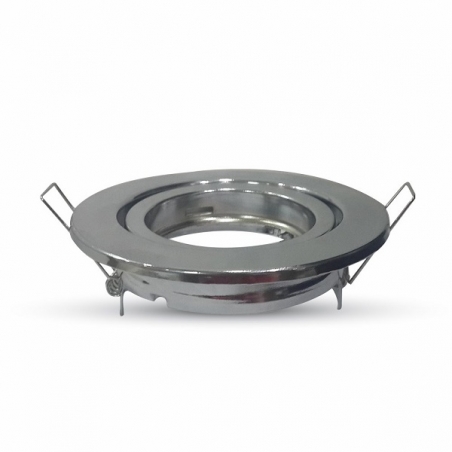 V-TAC VT-7227 PORTAFARETTO ORIENTABILE ROTONDO DA INCASSO PER LAMPADINE GU10 E GU5.3 - SKU 3471