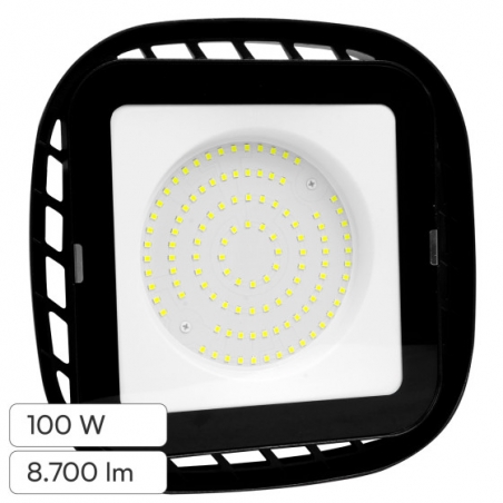 V-TAC VT-91101 LAMPADA INDUSTRIALE LED SMD 100W HIGH BAY IP65 A SOSPENSIONE COLORE NERO - SKU 10035 / 10040